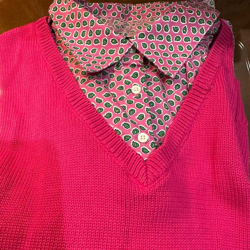 Women's Stunning Pink Ralph Lauren Sweater Combo Size 3X NWT